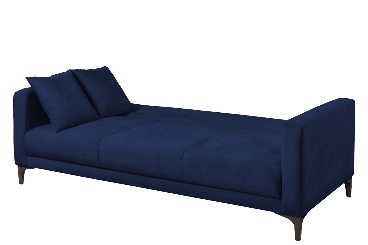 Canapea extensibila Toledo, Pandia Home, 205x95x80 cm, lemn, albastru