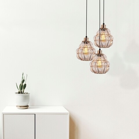 Lustra Alacati N-1090, Noor, 107 x 111 cm, 3 x E27, 100W, negru mezoni.ro