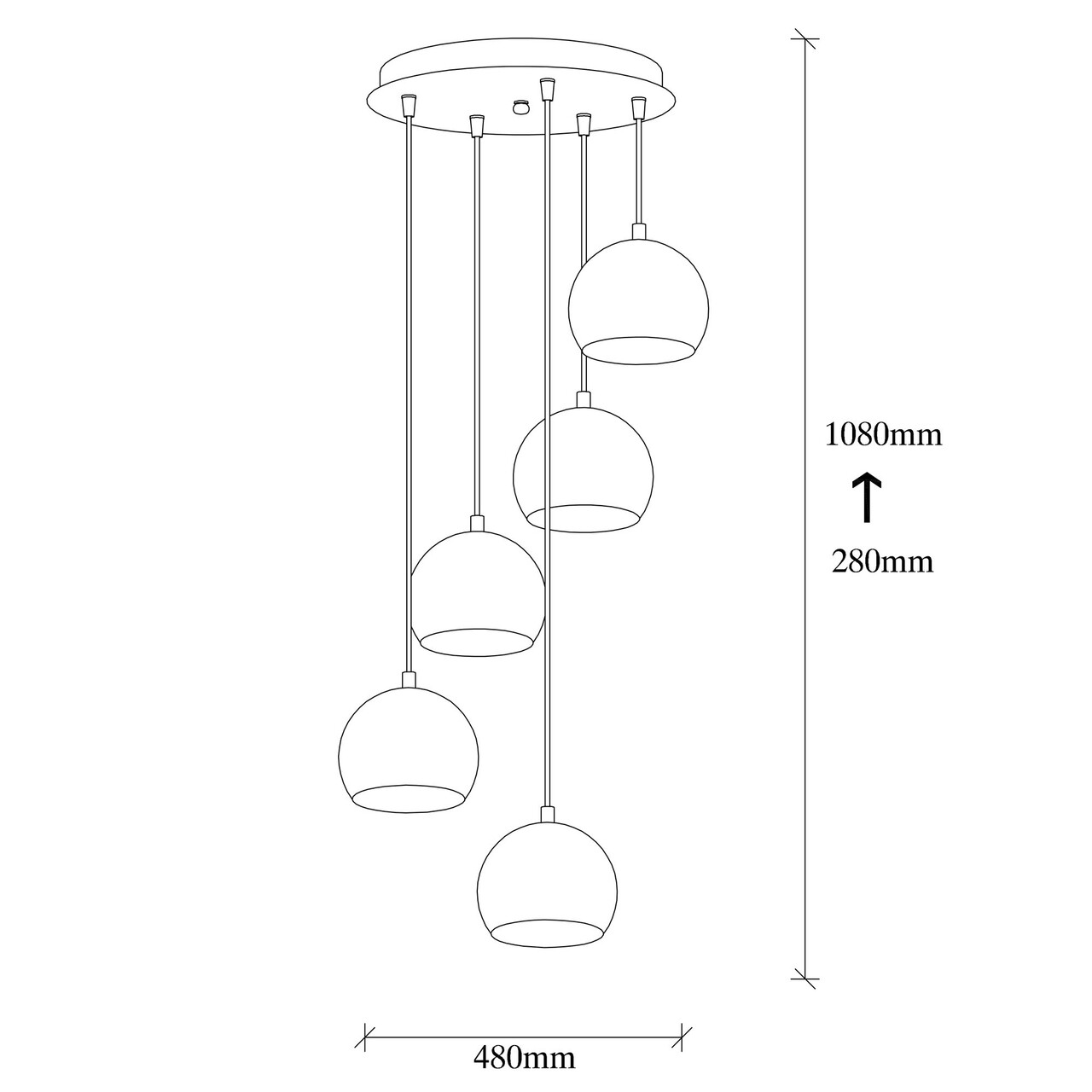 Candelabru, Nitid, Sivani - MR - 999, E27, 100 W, metal
