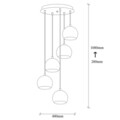 Candelabru, Nitid, Sivani - MR - 999, E27, 100 W, metal