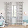 Draperie Zygzak Szara, Fashion Goods, 140x250, poliester, alb/gri