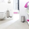 Suport role rezerva hartie igienica, Brabantia, Profile Brilliant Steel, 15.5x14x38.3 cm, otel, argintiu