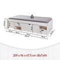 Pat multifunctional pentru camera copilului, 90x200 cm, Till, Inter Link, lemn, alb