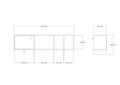 Comoda TV, Puqa Design, Folsom, 140x45x29 cm, PAL, Maro