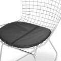 Scaun, Damio, L.52 l.62 H.77, metal/piele ecologica, negru/crom