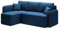 Coltar extensibil stanga 3 locuri ELTAP, Hadson, 206x150x89 cm, lemn/poliester, albastru inchis