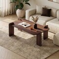 Masuta de cafea, Nordure, Renard, 147x35x87 cm, PAL, Nuc Milano