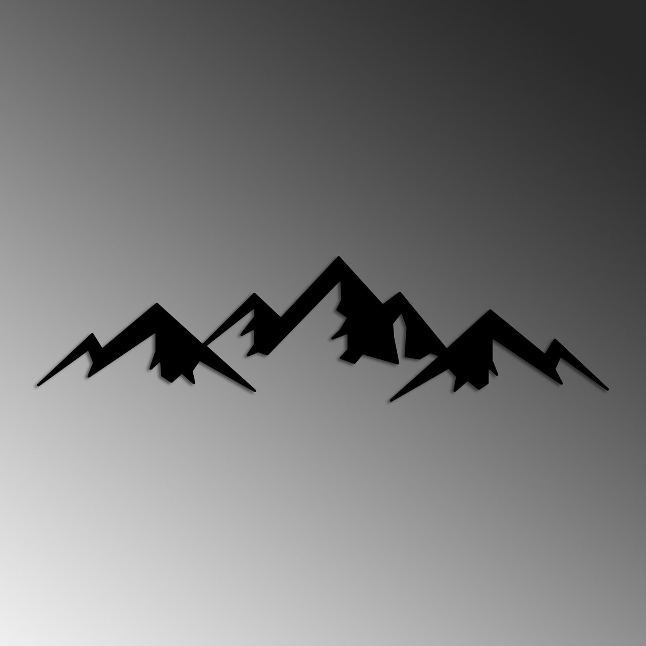 Decoratiune de perete, Mountain, Dimensiune: 54 x 14 cm, Negru - view 4