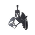 Decoratiune de perete, Sparta, Metal, Dimensiune: 38 x 49 cm, Negru
