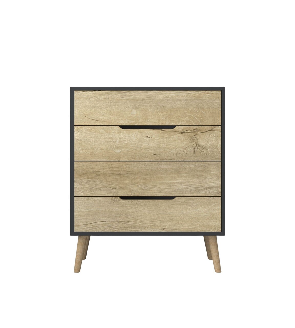 Dulap, Hanah Home, Flora, 78x95x45 cm, PAL, Stejar antracit / safir - view 4