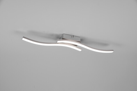Plafoniera Route, RL, 56x9x7 cm, 5W, 2x SMD, metal, argintiu