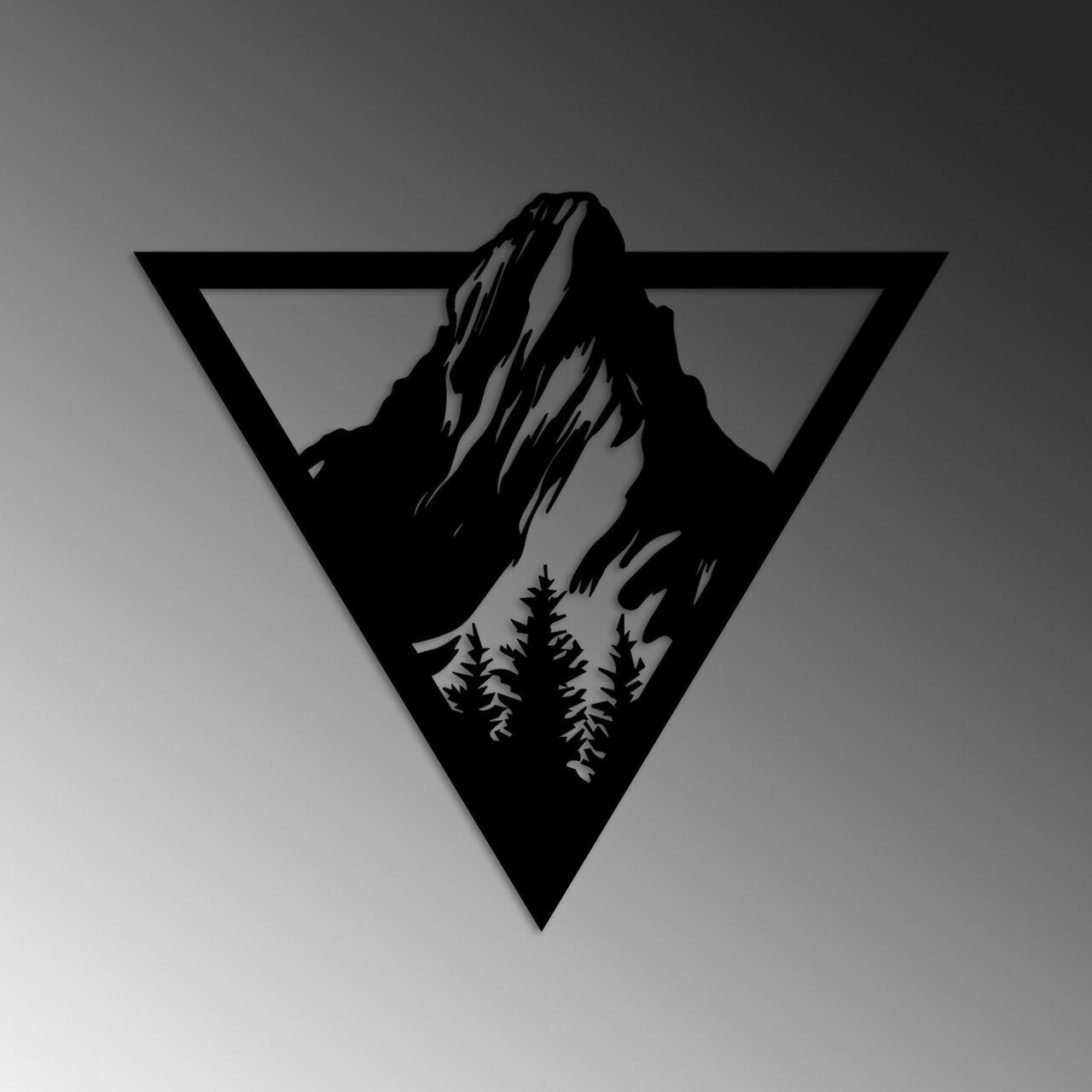 Decoratiune de perete, Matterhorn, Dimensiuni: 48 x 53 cm, Negru — imaginea 6