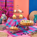 Set servire alimente, Hermia, 666HAC2170, Sticla, Suport: 28 cm (1 bucată), Mov pruna
