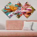 Set 4 tablouri decorative, 4MDF206635840, MDF, Imprimat UV, Multicolor