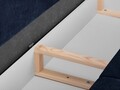 Canapea extensibila, Lilas, Mazzini Sofas, 3 locuri, cu lada de depozitare, 215x94x90 cm, catifea, albastru inchis