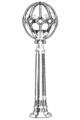 Lampadar de exterior, Avonni, 685AVN1108, Plastic ABS, Negru