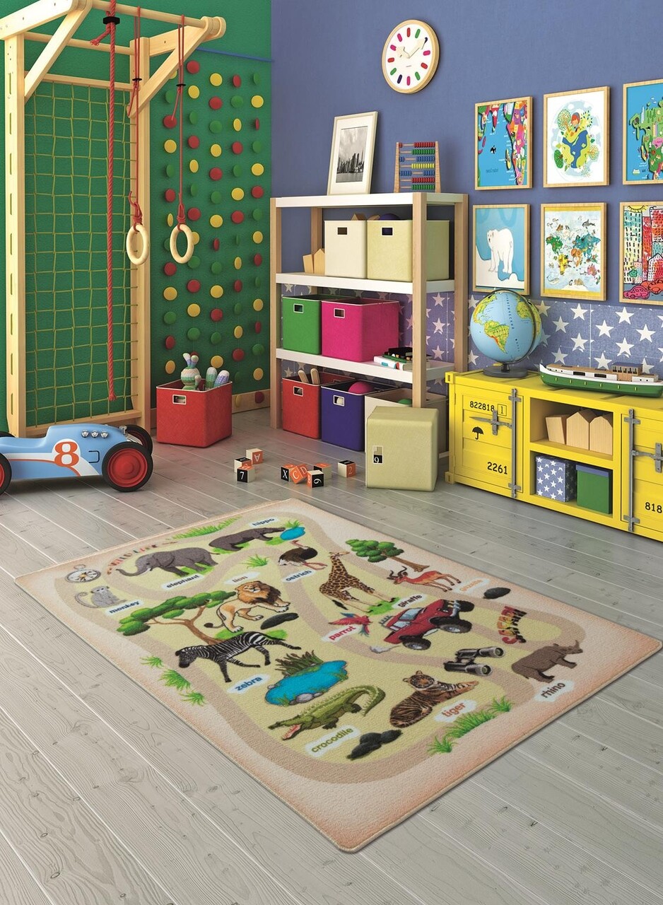 Covor Wild Life - Beige Confetti 100x150 cm poliamida multicolor