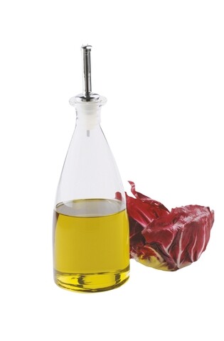 Recipient pentru ulei, Excelsa, Oliva Large, 550 ml, sticla/silicon