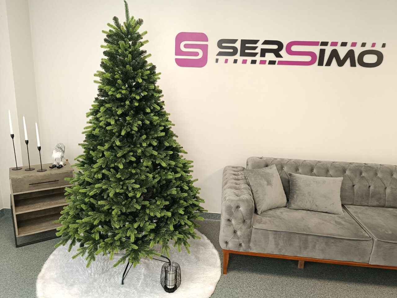 Brad artificial Christmas Deluxe by Sersimo, Carpati cu varfuri verzi, 2D+3D, 210cm — imaginea 19