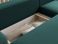 Coltar extensibil dreapta 4 locuri ELTAP, Aurumm, 285x180x92 cm, lemn/poliester, verde inchis