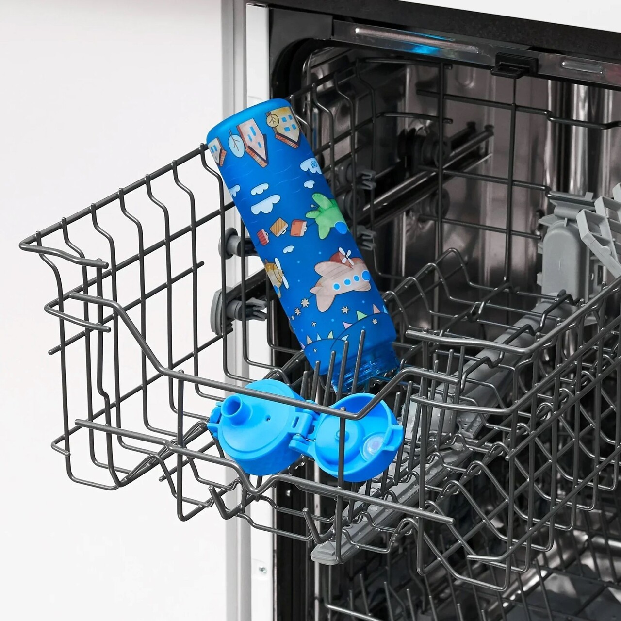 Sticla apa pentru copii Slim, recyclon, 500ml, Airplanes - Ion8 - imagine 10