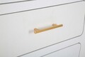 Comoda cu 2 usi Venus, Mauro Ferretti, 60x32x133 cm, MDF/fier, alb/auriu