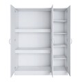 Dulap pentru haine, Rani, BA105, 145x181.8x55 cm, PAL, Alb