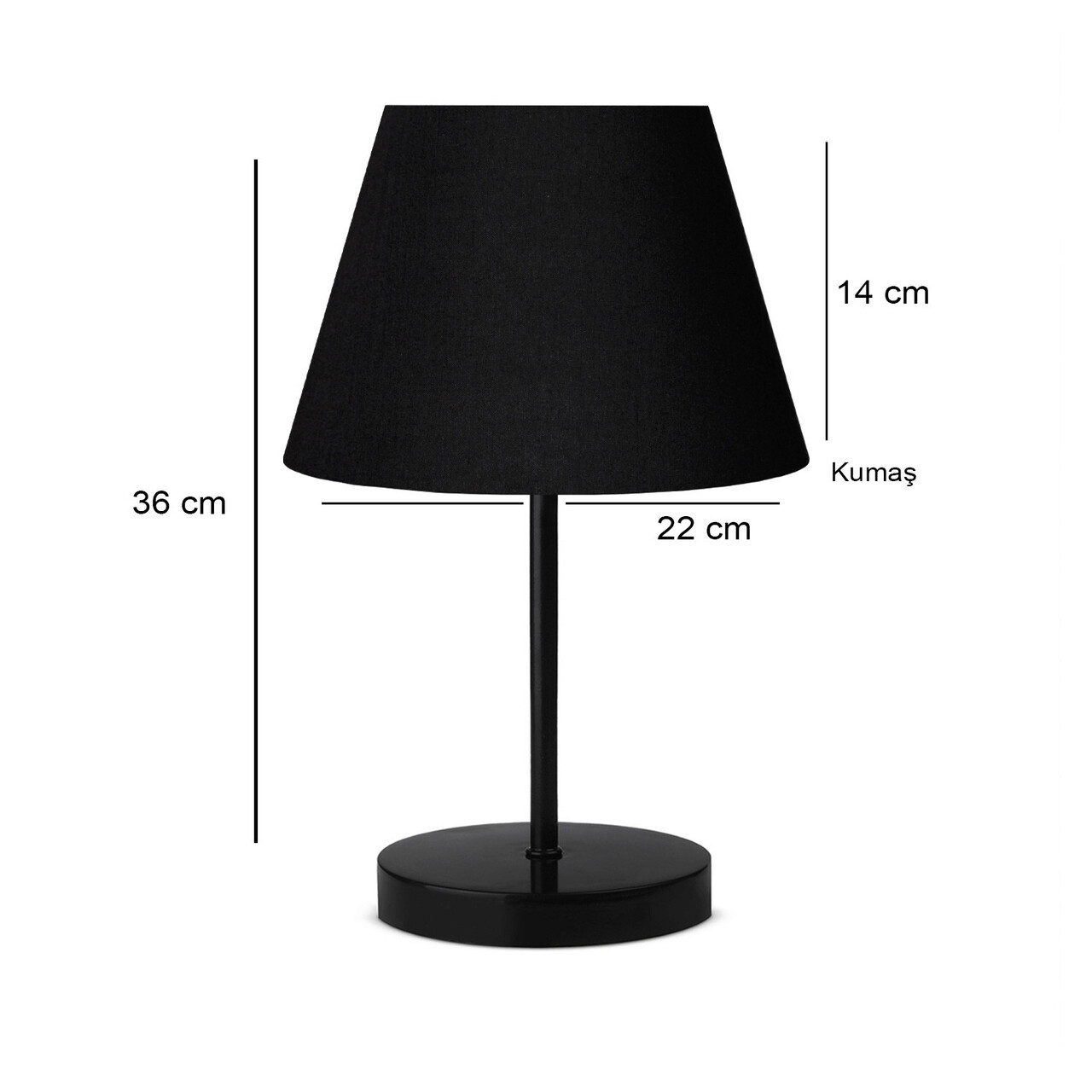 Lampa De Masa, Insignio, 780SGN2543, Metal, Negru