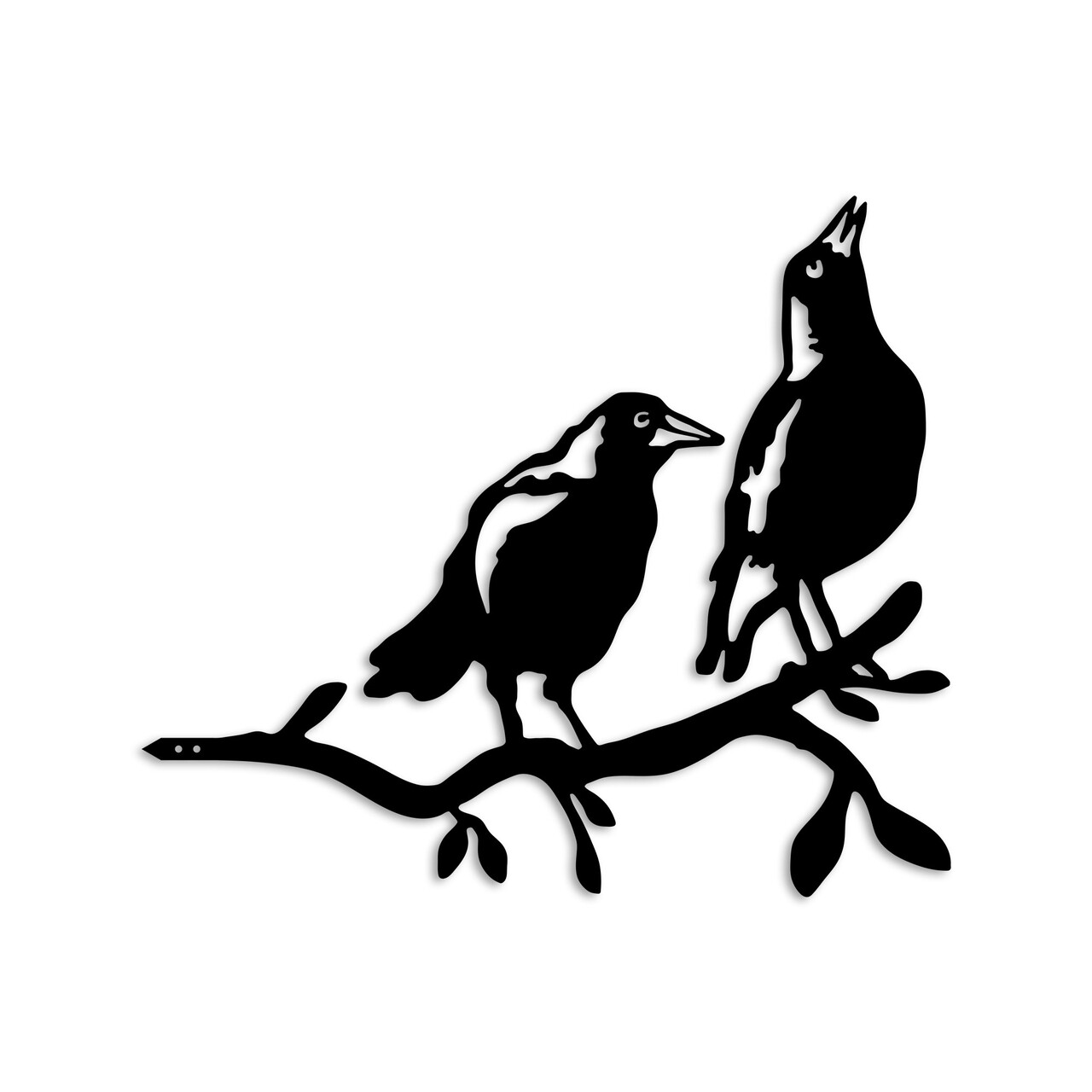 Obiect decorativ de grădină, Bird On The Branch 09, 45x39 cm, Negru - view 4