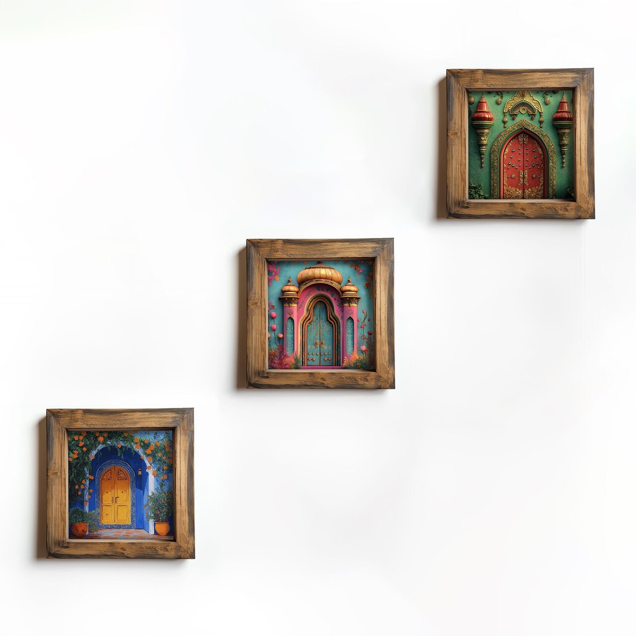 Set 3 tablouri decorative, UKZM072, Imprimat UV, Multicolor - view 2