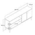 Comoda TV, Mezza, Everest 1572, 138x60x29.5 cm, Stejar