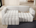 Coltar extensibil stanga 4 locuri ELTAP, Bon-217, Bonett, 250x175x92 cm, lemn/poliester, alb