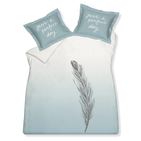 Lenjerie de pat pentru o persoana flying feathers, decomex, 2 piese, 140x200 cm, bumbac, multicolor