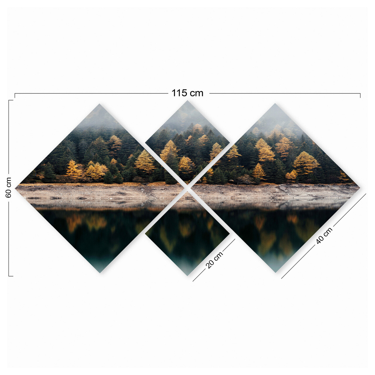 Set 4 tablouri decorative, 4MDF3283743, MDF, Imprimat UV, Multicolor