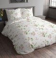 Lenjerie de pat dubla Pink Rose, Vanora, 4 piese, 220 x 240 cm, 100% microfibra, alb/roz/verde