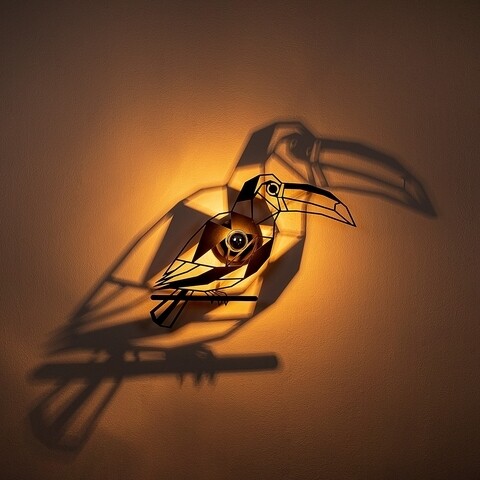 Lampa de perete, Shadow, 611 - A, E27, 100 W, metal/MDF, negru
