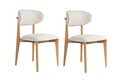 Set scaune 2 piese, Wayland, Lionte- White, Stejar deschis, Alb / Stejar deschis