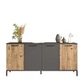 Consola, Locelso, RL4-AA, 160x71.8x40 cm, Pin Atlantic / Antracit
