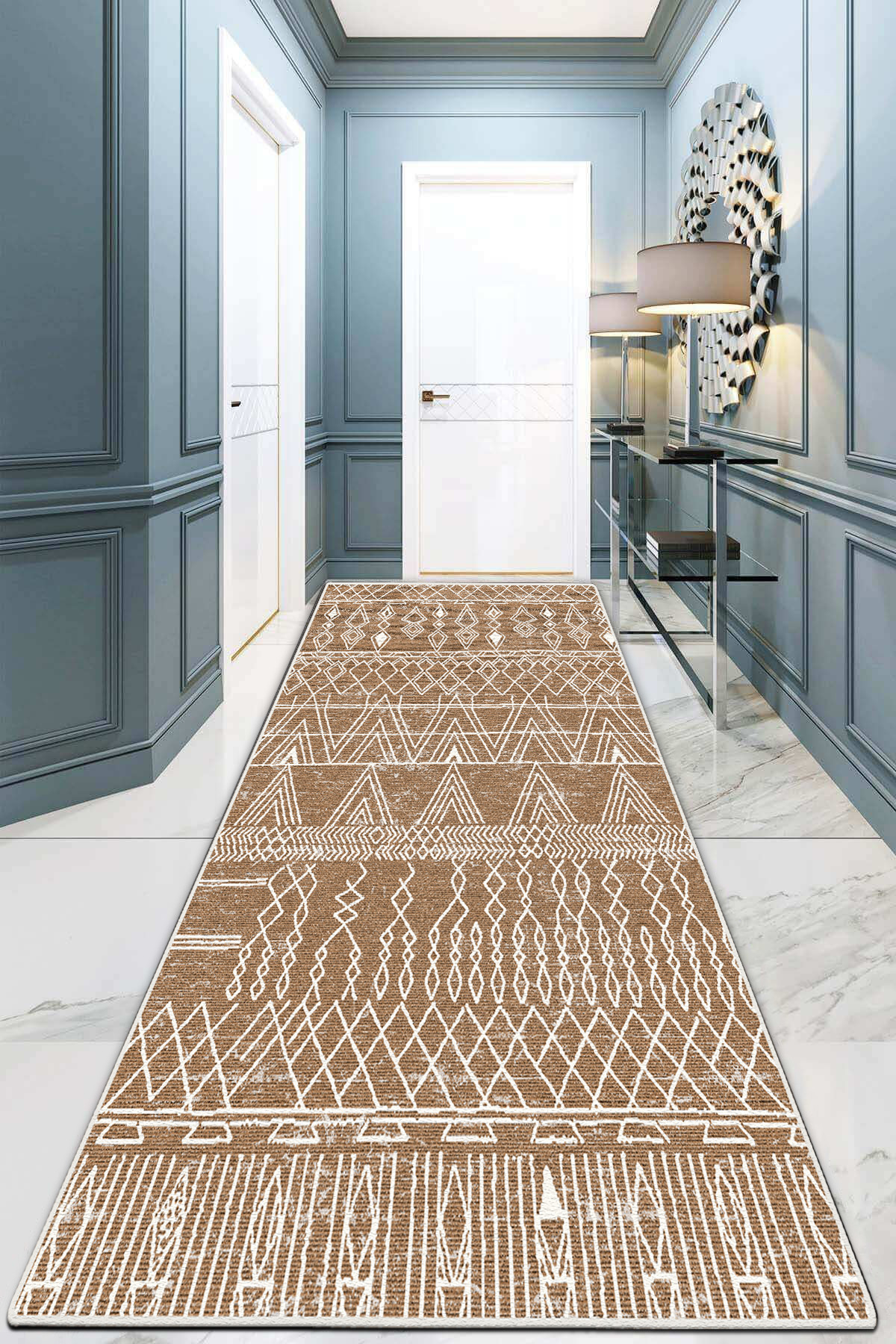 Covor, Straor Dinario Beige Djt, 80x300 cm, Bej / nurcă
