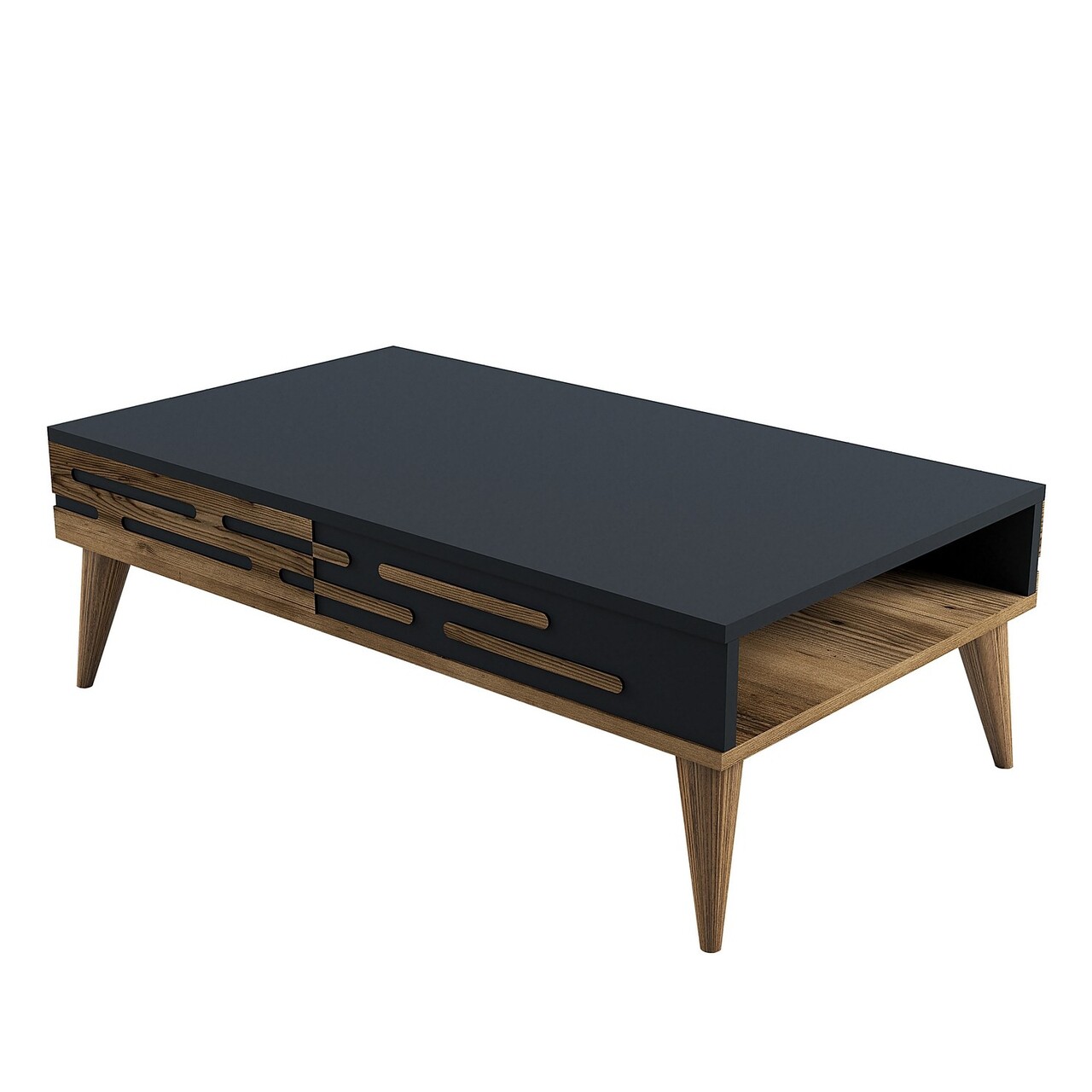 Masuta de cafea, Hommy Craft, Valensiya, 105x60x34.6 cm, PAL, Nuc / Antracit