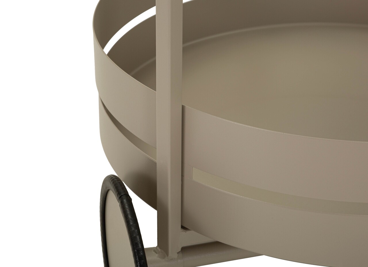 Carucior pentru servire, Mauro Ferretti, Saturn, 40x49.5x61 cm, metal, gri dove - imagine 3