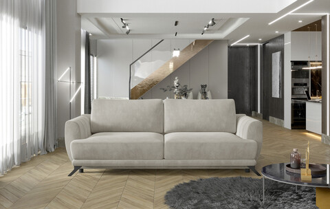 Canapea extensibila 3 locuri ELTAP, Meg18, Megis, 242x95x90 cm, lemn/poliester, bej