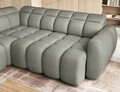 Coltar extensibil stanga 4 locuri ELTAP, LT-100XIL, Falconn, 258x208x107 cm, lemn/poliester, verde