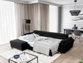 Coltar extensibil stanga 4 locuri ELTAP, Mari-11, Mariall, 288x200x92 cm, lemn/poliester, negru