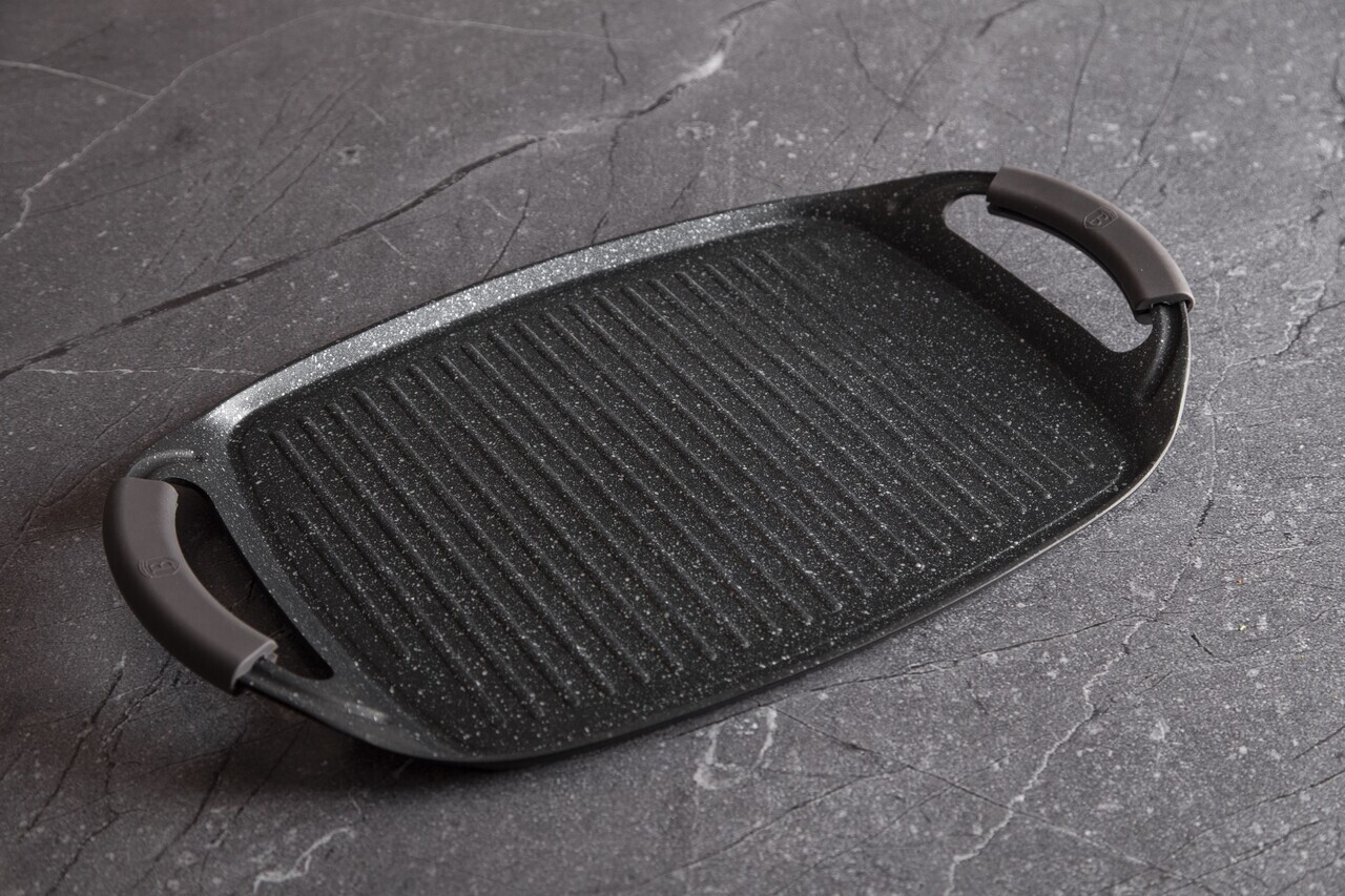 Tava grill Berlinger Haus, Carbon Pro, 47x29 cm, aluminiu forjat, gri inchis/negru - imagine 3