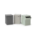 Cos de rufe stivuibil, Brabantia, Linn, 35 L, 37x32x44.5 cm, textil, verde