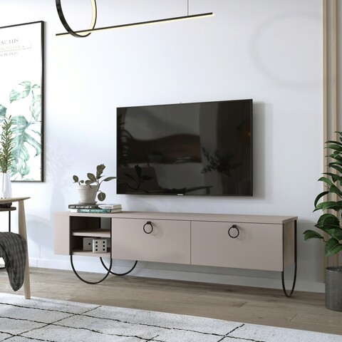 Comoda tv, homitis, norfolk tv stand, 150x44x36 cm, mocha