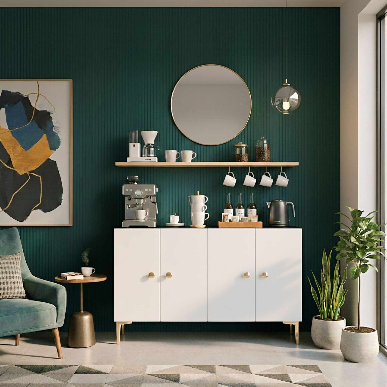 Consola, Hanah Home, Squarel 120, 120x75x32 cm, Alb — imaginea 4