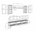 Comoda TV, Hanah Home, Didema 180, 180x40.5x30 cm, Antracit