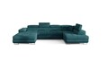 Coltar extensibil dreapta 6 locuri ELTAP, Rod-63, Rodrigo, 345x202x90 cm, lemn/poliester, verde